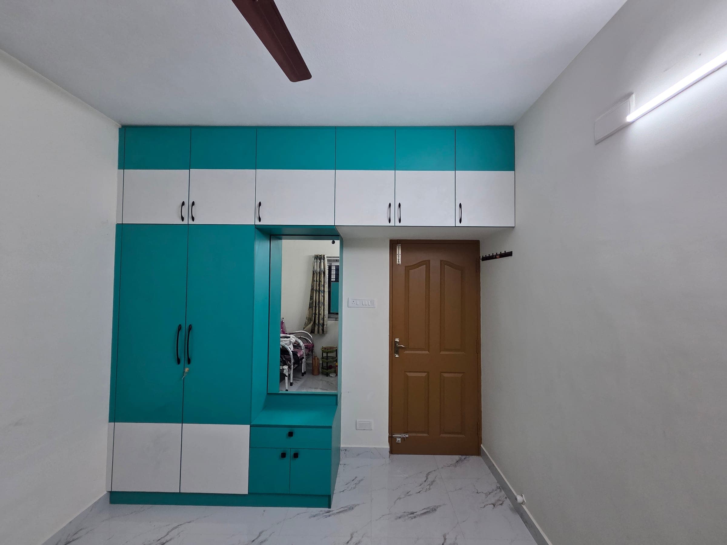 Bedroom wardrobe detail, Vivekananda Nagar